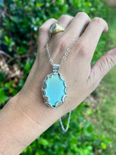 Load image into Gallery viewer, Turquoise and Silver Statement Pendant
