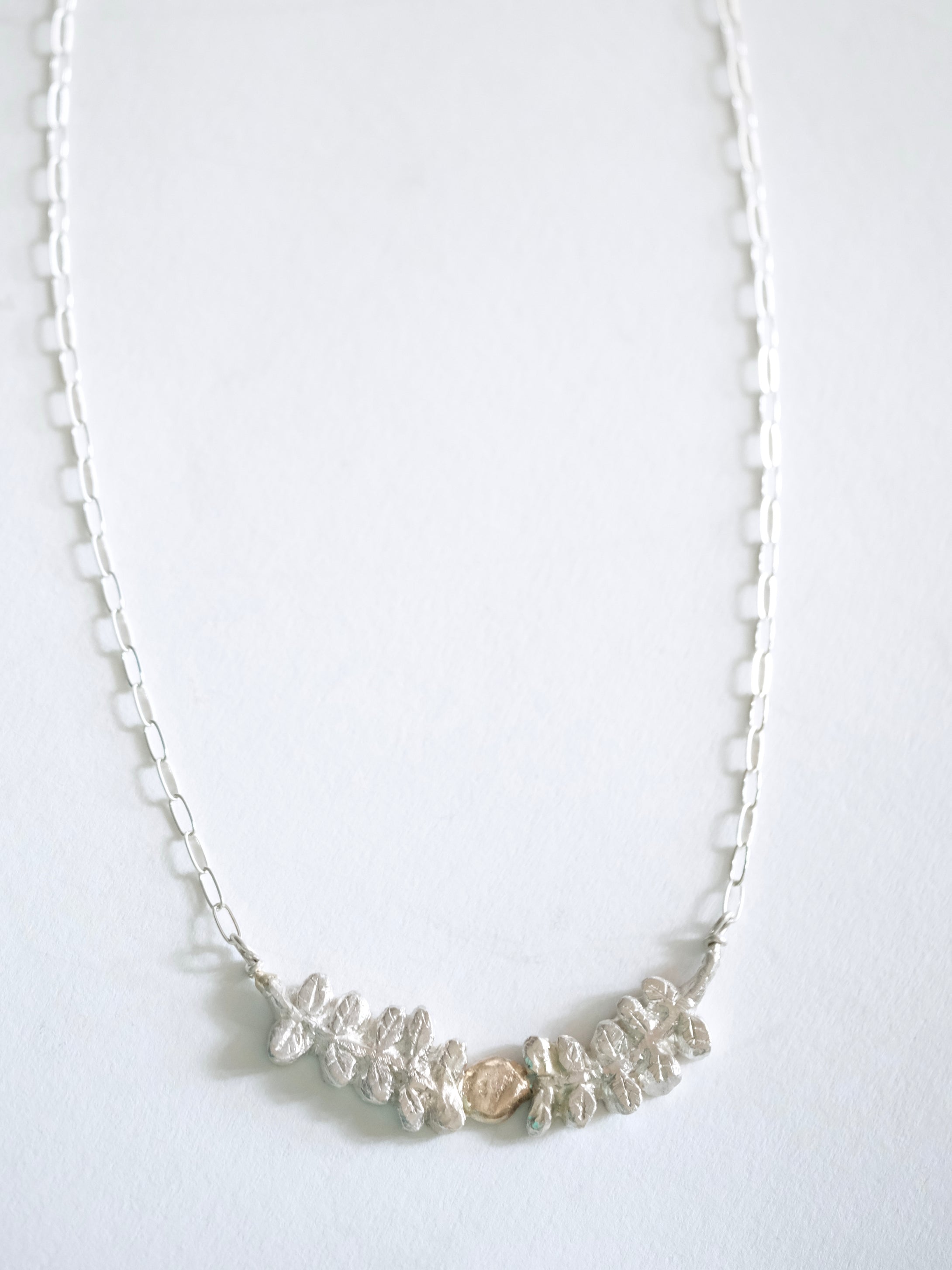 Vine Pendant in Silver and Gold