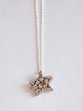 Load image into Gallery viewer, Flower, Leaves and Red Diamond Pendant
