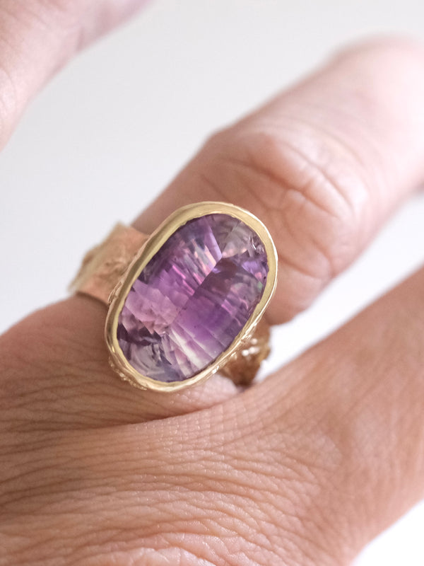 Amethyst Flora Ring