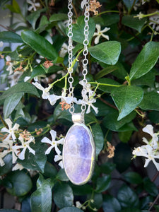 Jasper Pendant Necklace in Silver