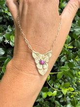 Load image into Gallery viewer, Ruby Flower Necklace
