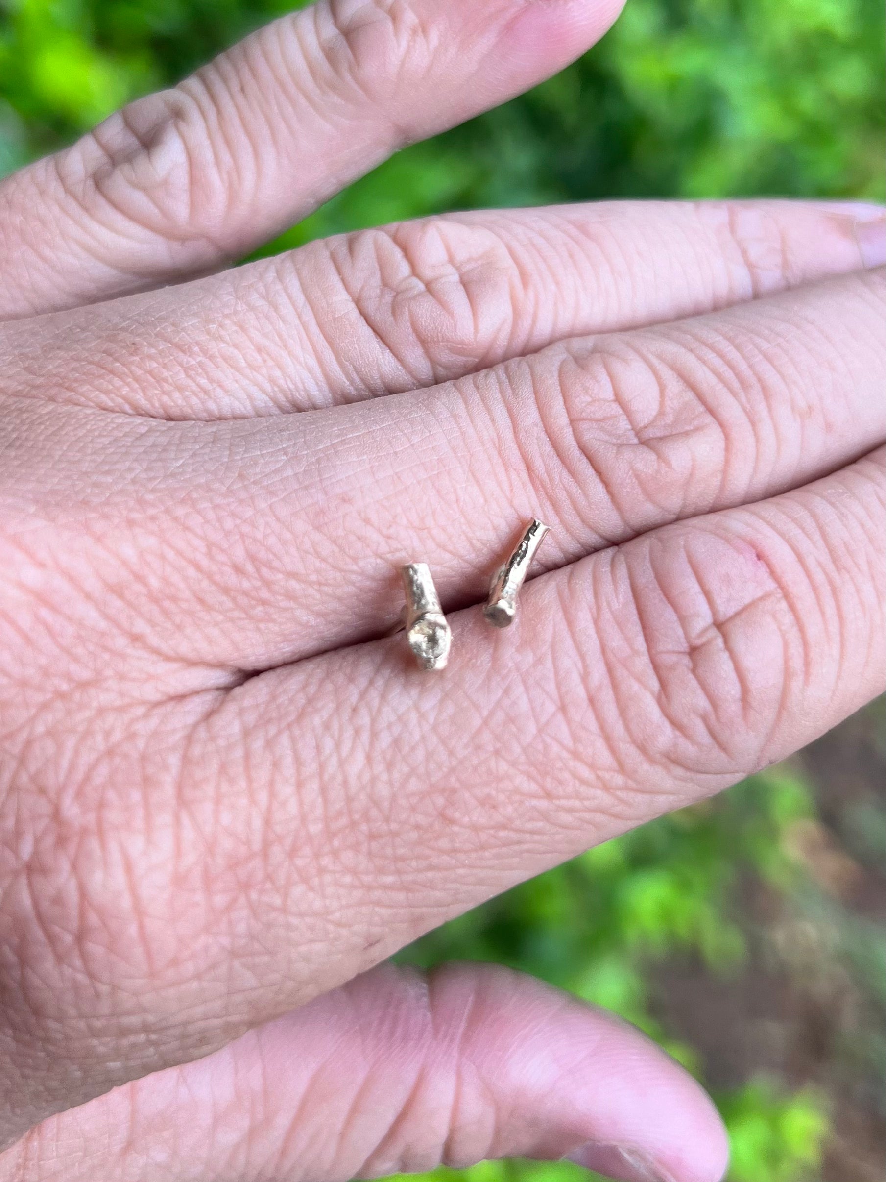 Tiny Twig Stud Earrings