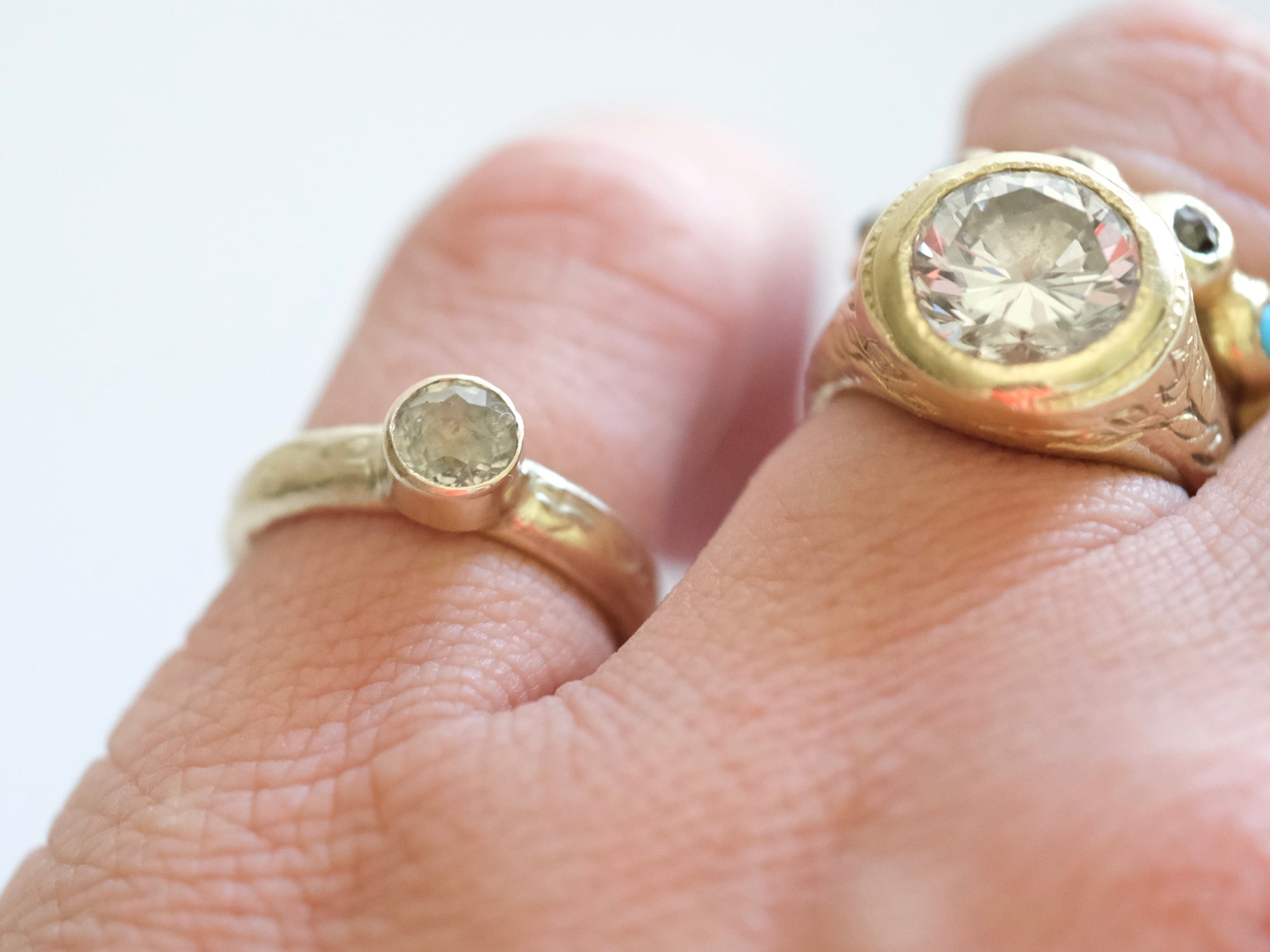Green Sapphire Gold Ring