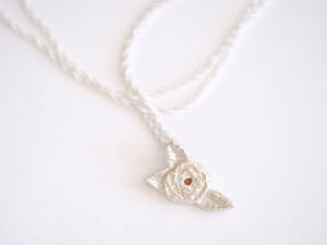 Rose and Red Diamond Pendant