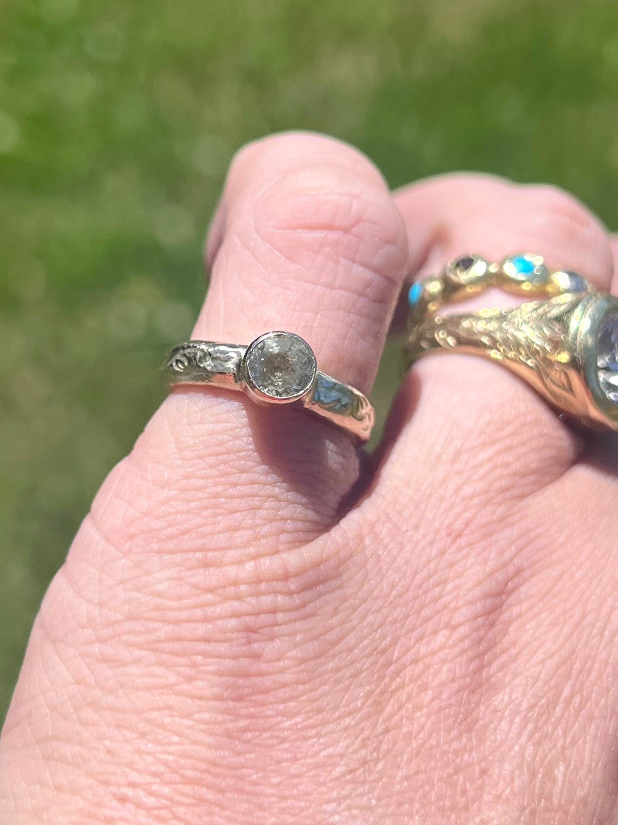 Green Sapphire Gold Ring