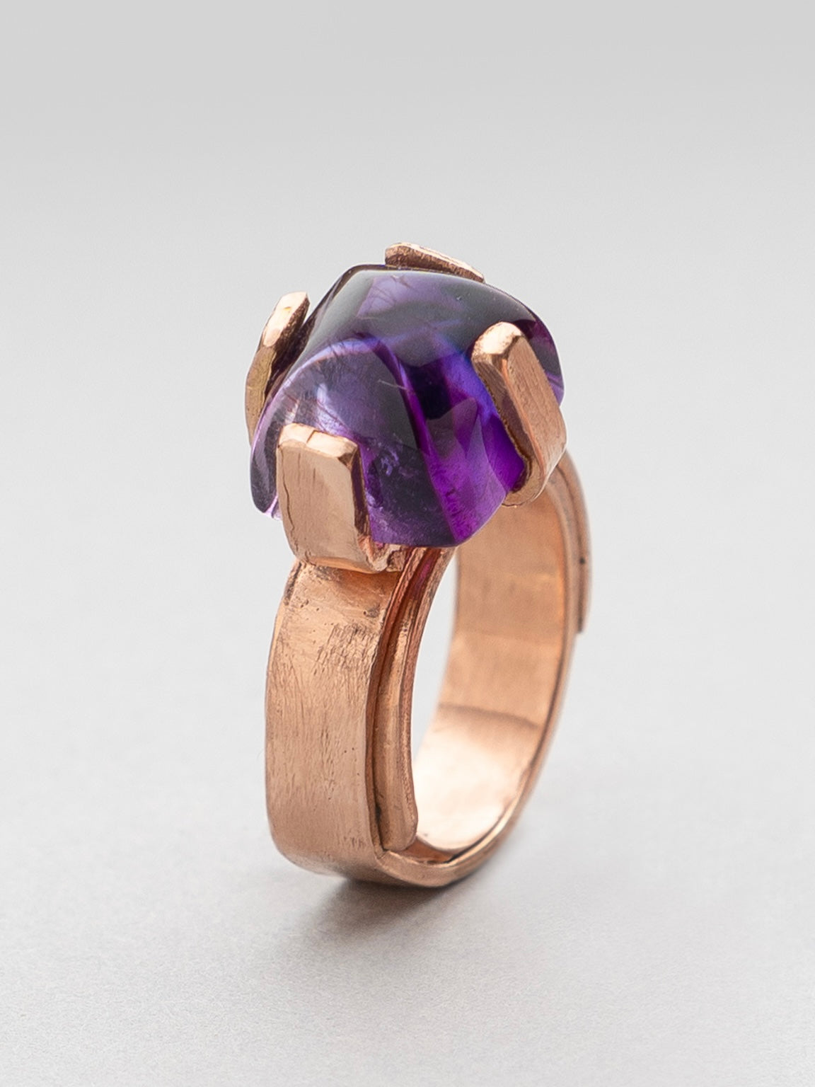 Amethyst Rose Gold Ring