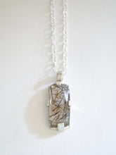 Load image into Gallery viewer, Tourmalated Quartz Pendant Necklace in Silver
