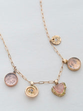 Load image into Gallery viewer, Charmed Necklace with Quartz, Diamonds and Tourmaline
