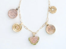 Load image into Gallery viewer, Charmed Necklace with Quartz, Diamonds and Tourmaline
