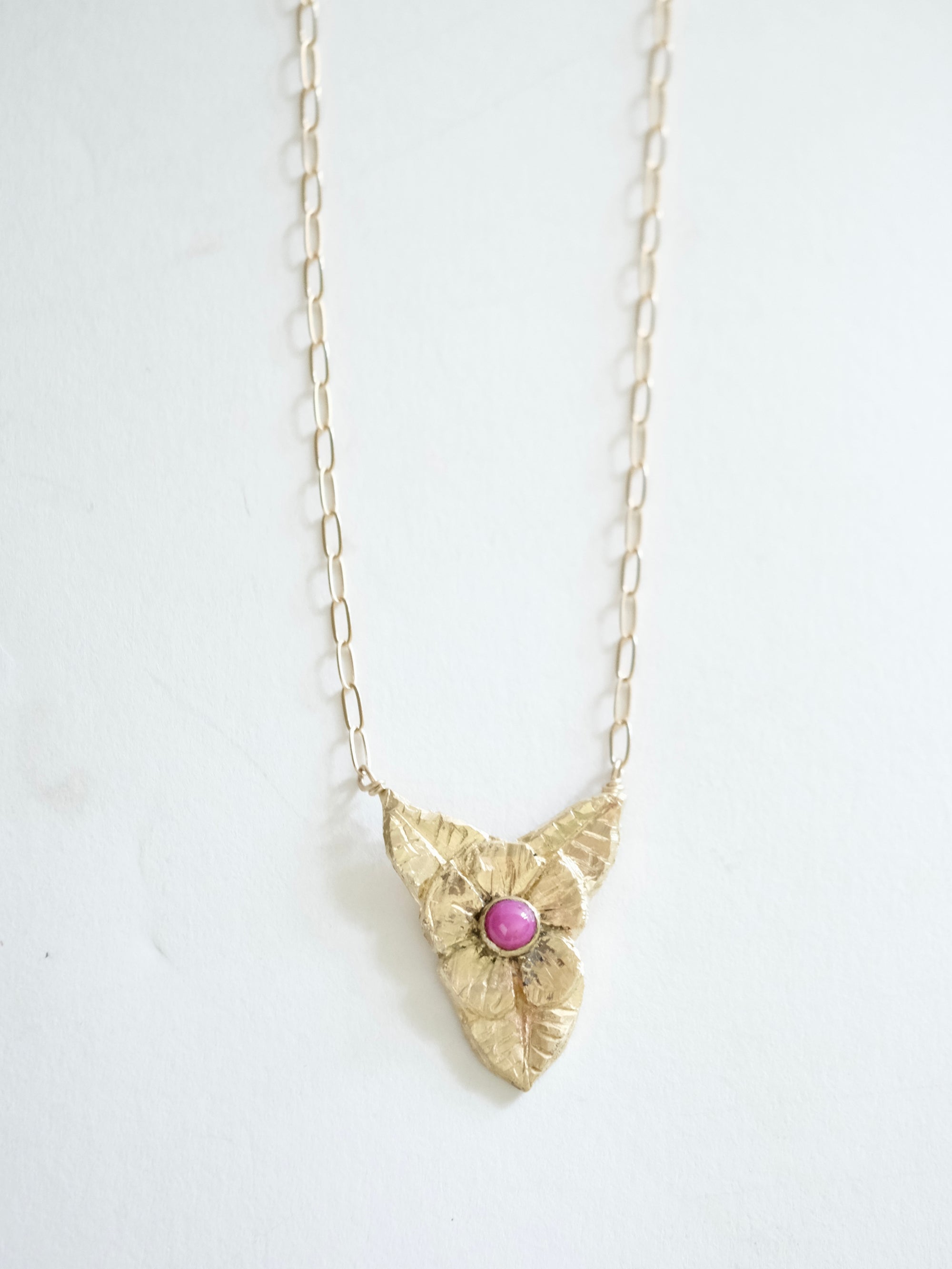 Ruby Flower Necklace