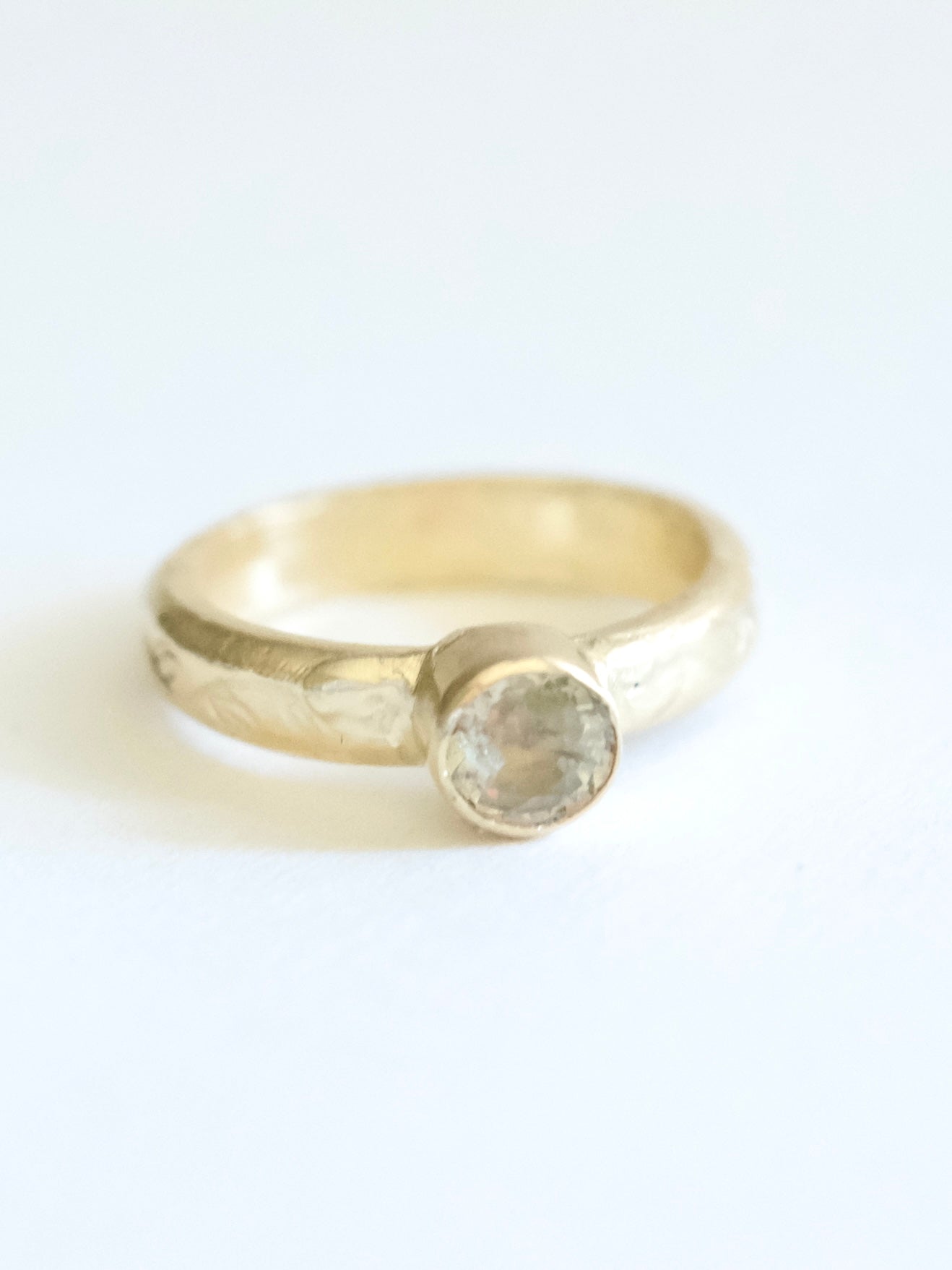 Green Sapphire Gold Ring