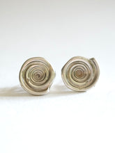 Load image into Gallery viewer, Spiraling Shell Turquoise Stud Earrings
