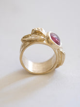 Load image into Gallery viewer, Pink Sapphire Leaf Ring
