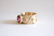 Load image into Gallery viewer, Pink Tourmaline Trio Ring
