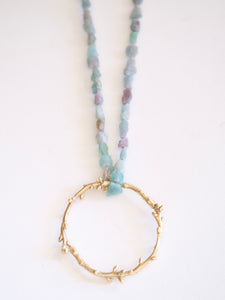 Large Twig Circle Pendant