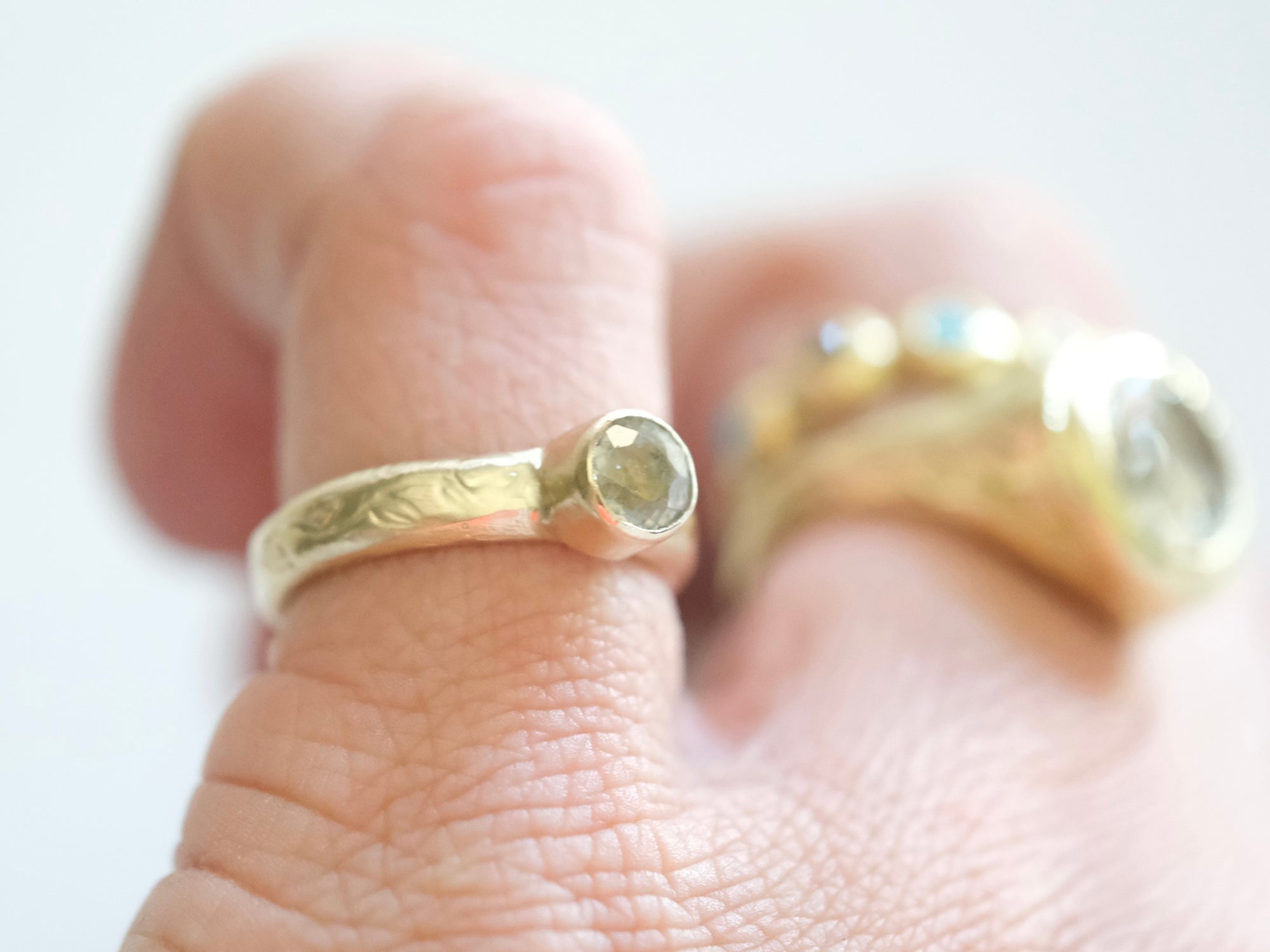 Green Sapphire Gold Ring