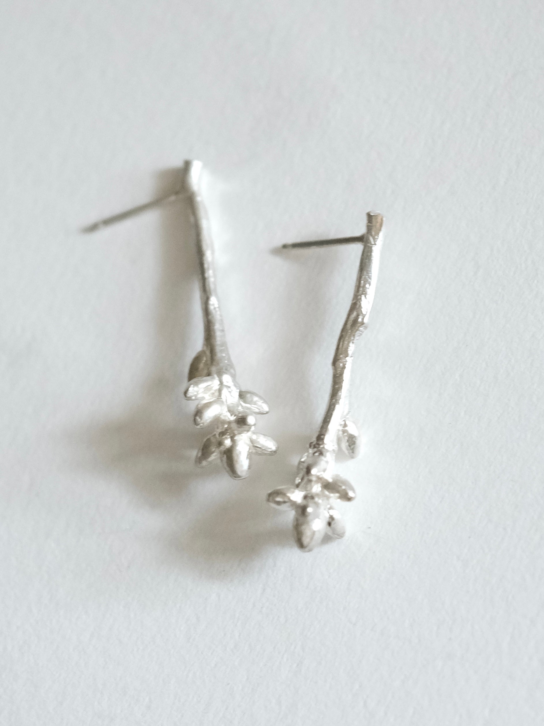 Twig Drop Stud Earrings