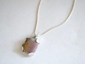 Agate and Silver Pendant