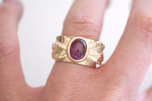 Load image into Gallery viewer, Pink Sapphire Leaf Ring
