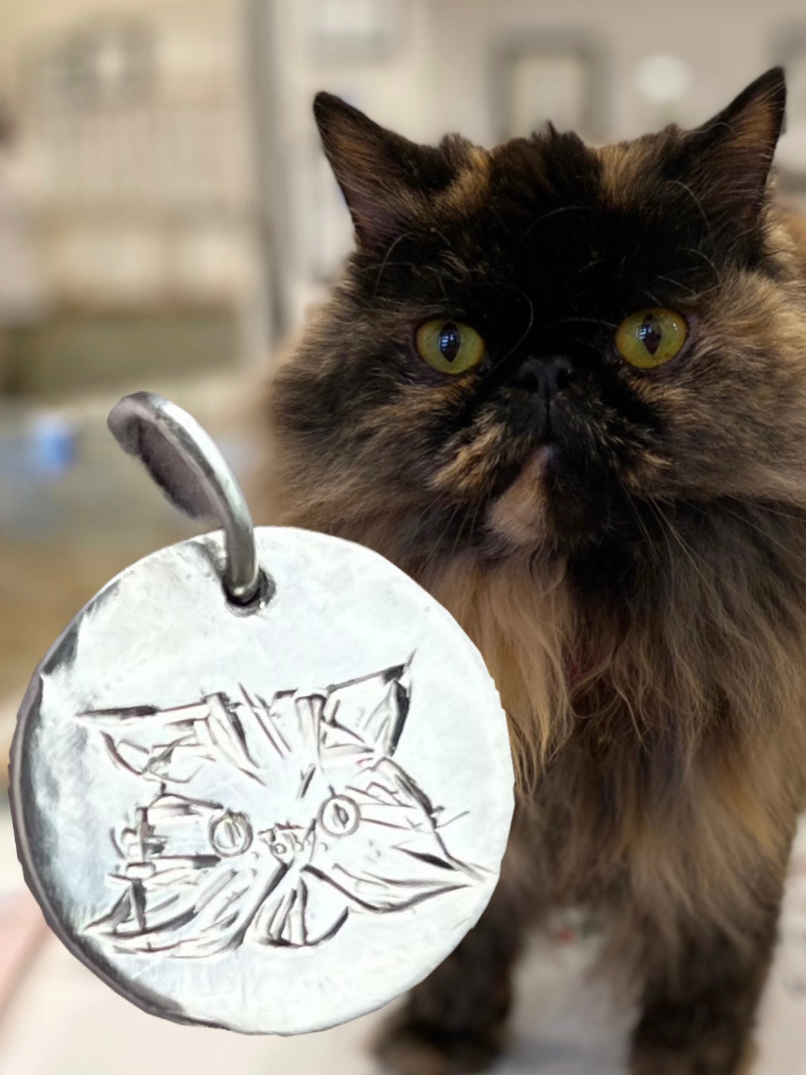 Custom Pet Portrait Pendant Necklace