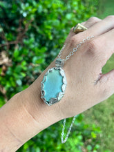 Load image into Gallery viewer, Turquoise and Silver Statement Pendant
