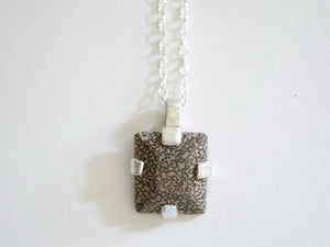 Fossilized Pendant Necklace in Silver