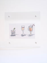 Load image into Gallery viewer, 4x4” Tiny Framed Drink Drawings
