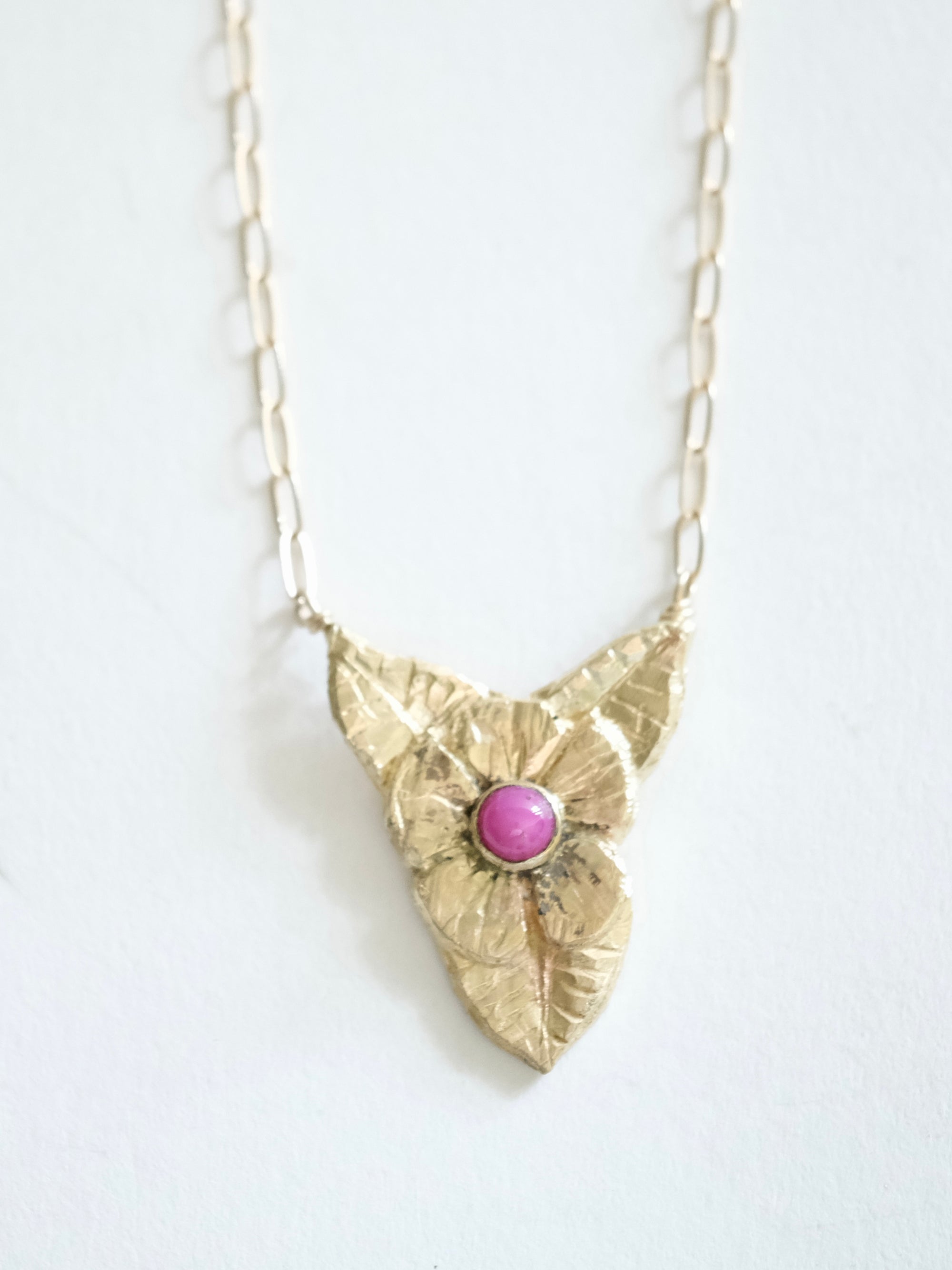 Ruby Flower Necklace