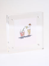 Load image into Gallery viewer, 4x4” Tiny Framed Drink Drawings
