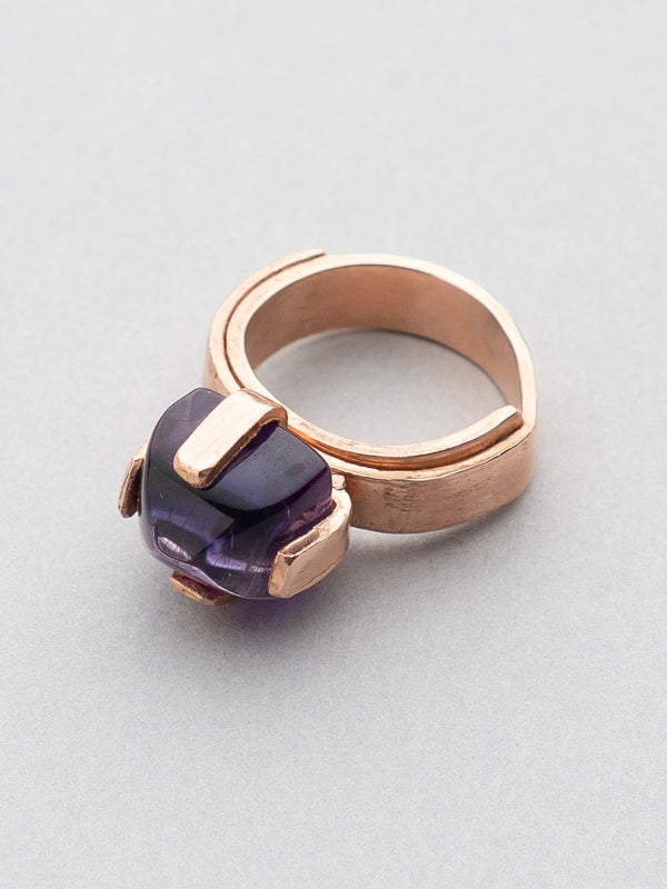 Amethyst Rose Gold Ring