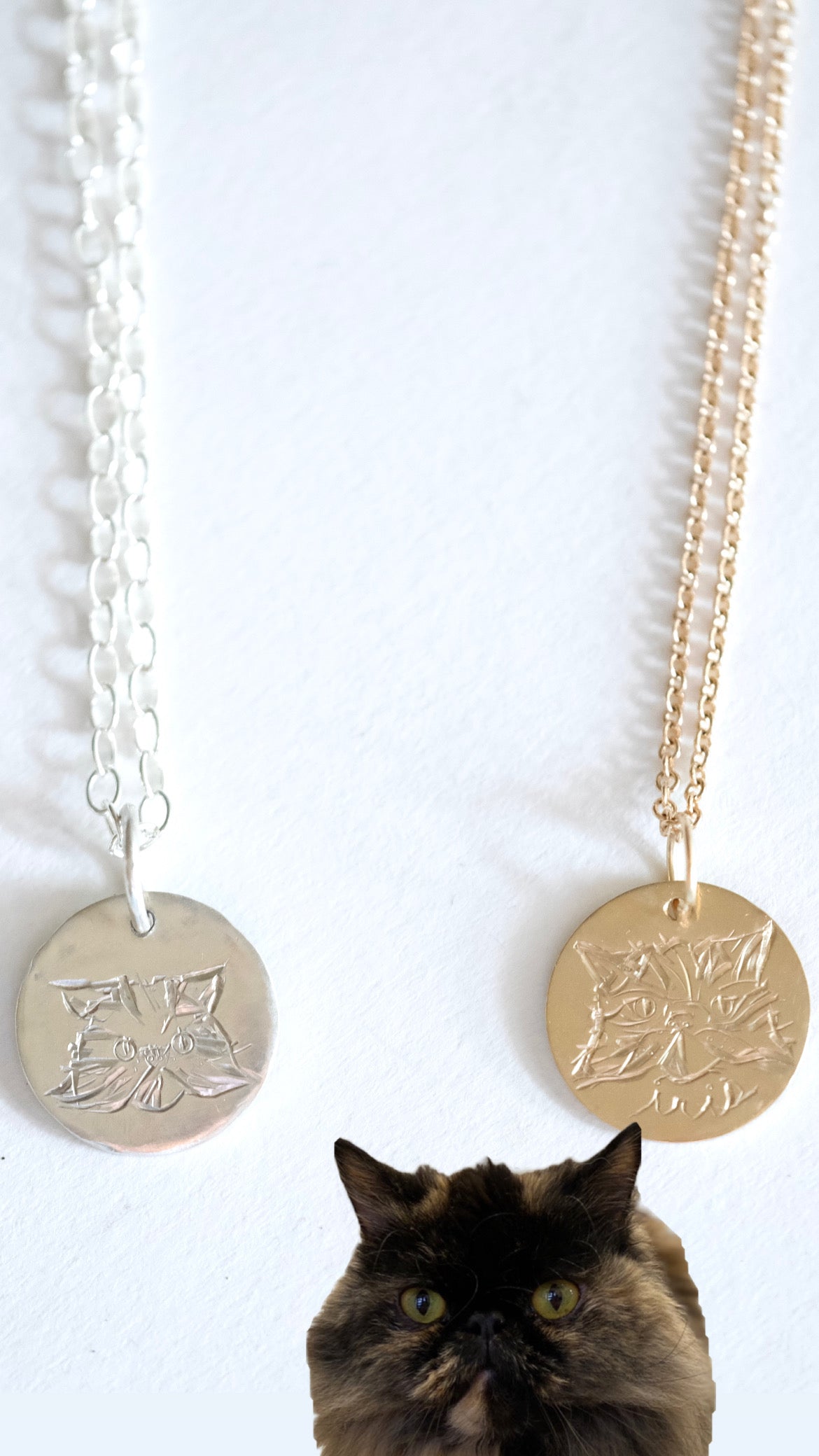 Custom Pet Portrait Pendant Necklace