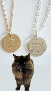 Custom Pet Portrait Pendant Necklace