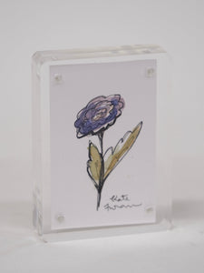 Tiny Flower Drawings in Acrylic Frames