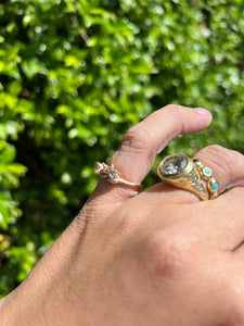 Diamond Bud Twig Wrapping Ring