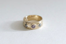 Load image into Gallery viewer, Rosecut Diamond Trio Gold Ring
