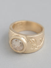 Load image into Gallery viewer, Grey Rosecut Diamond Gold Ring
