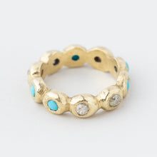 Load image into Gallery viewer, Turquoise and Diamond Infinity Band
